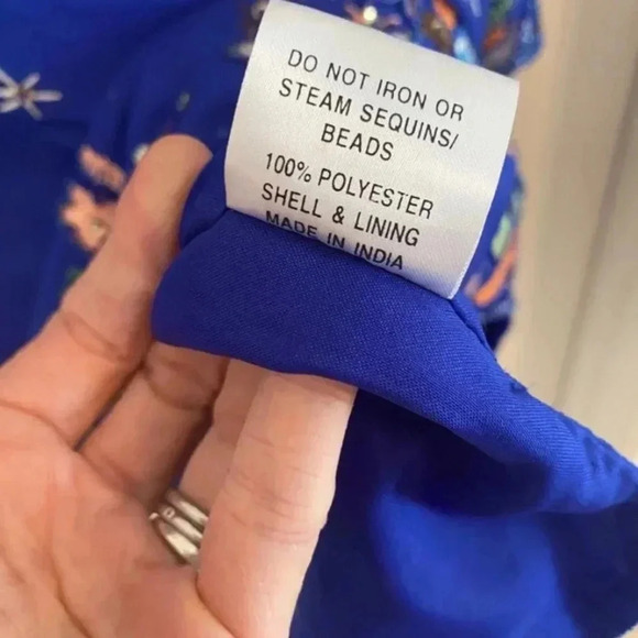 Odeon Women’s Vintage Embroidered Beaded Top - Picture 5 of 7